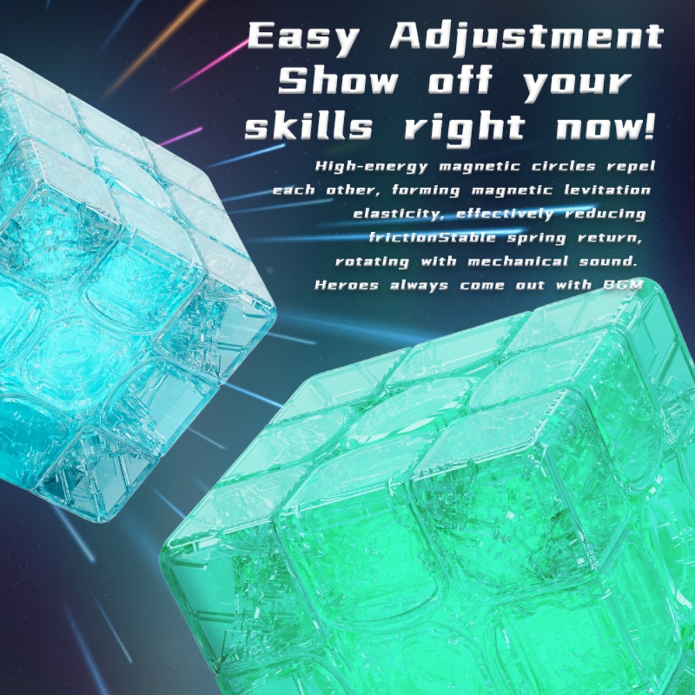 Yuxin Cube Light 3x3 magnetic cube 8-color luminous effect smooth speed twist collection 3x3x3 cube