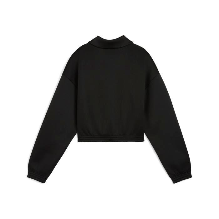 Puma Jaket Track Santai Cropped Wanita Black