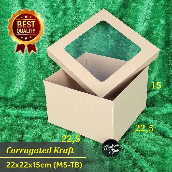 KOTAK KUE - CAKE BOX - DUS BOLU 22x22x15 - MS-TB