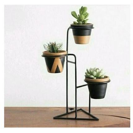 Swaylineshop Rak Pot Bunga Besi Minimalis Ring 3 / Rak Pot Minimalis / Rak Bunga Minimalis / Pot