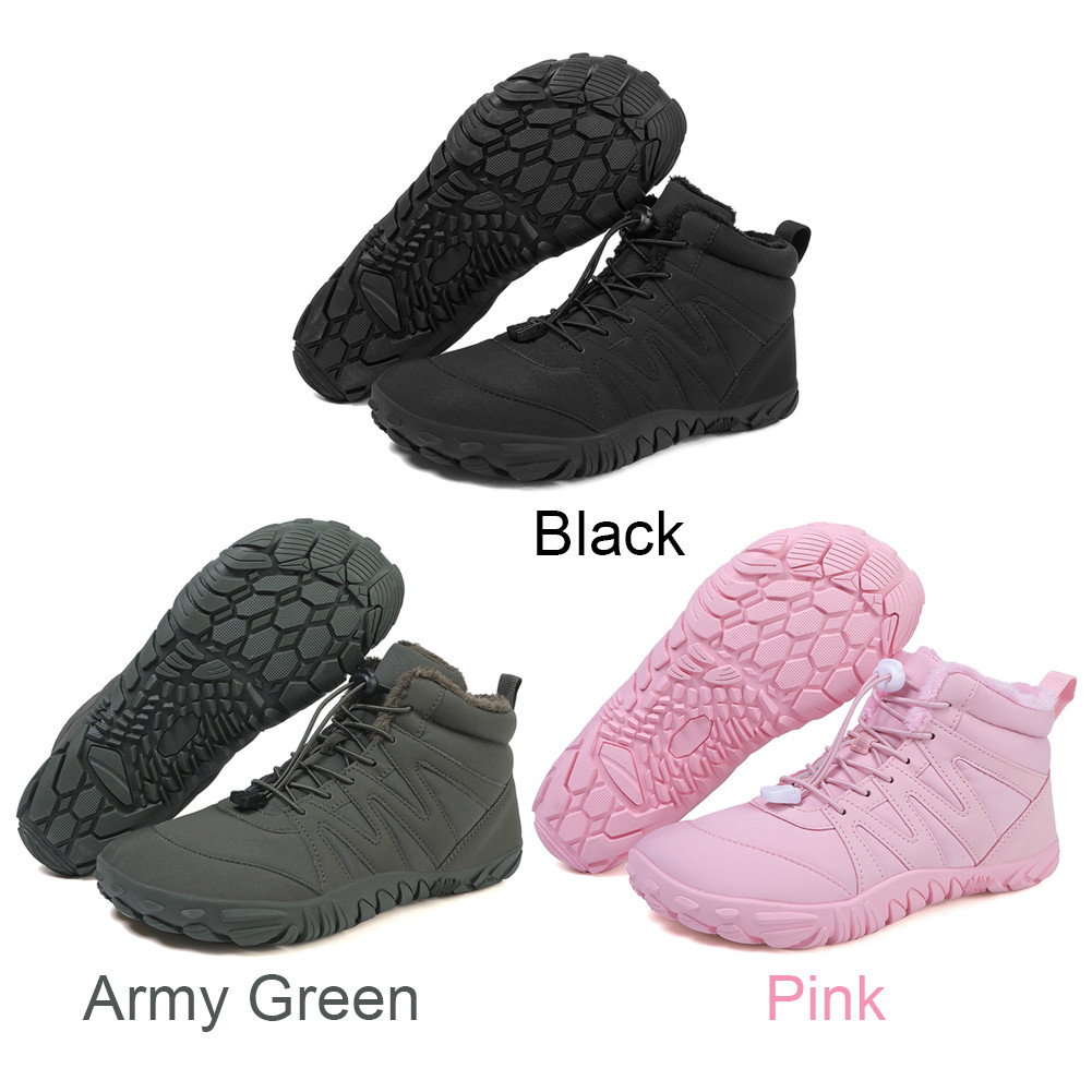 Barefoot Snow Boots High-Top Barefoot Shoes Anti Slip Plush Barefoot Shoes Thermal Trail Running