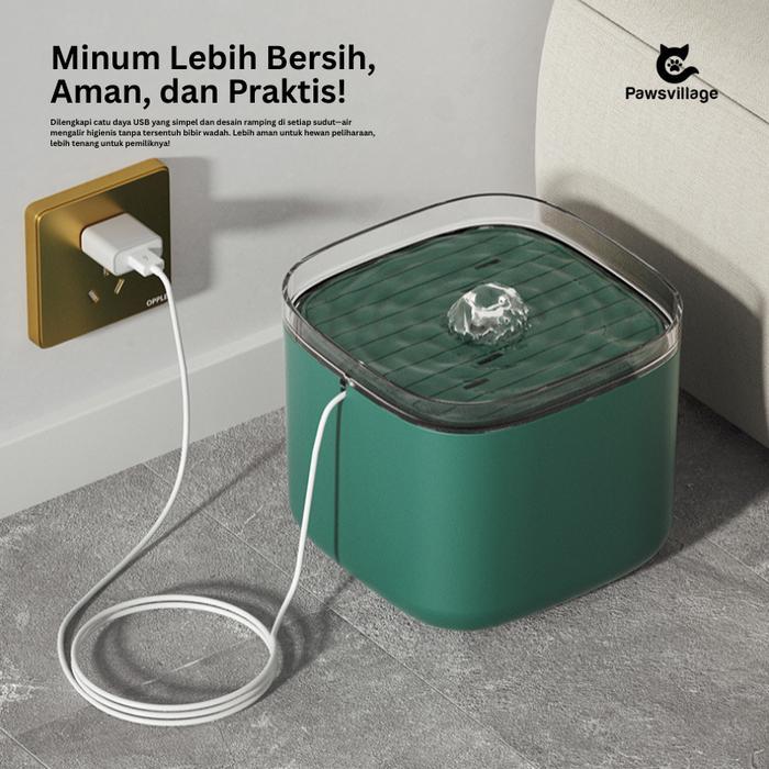 Youthfulyield Dispenser Kucing + Tempat Minum Otomatis / Keran Air Otomatis Kucing + Filter Air