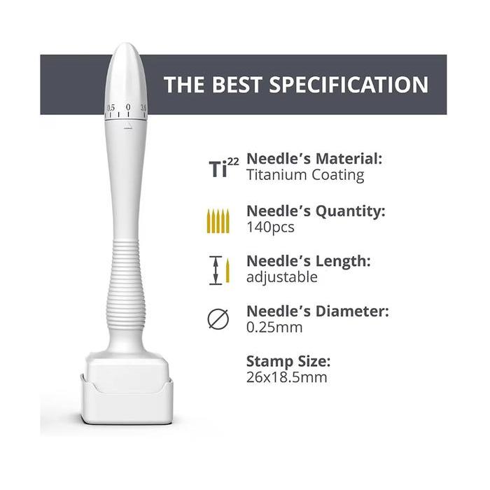 SALE RAMBUT RONTOK. Derma Roller Stamp DRS140A Adjustable Panjang Microneedle Anti-Aging Kerut