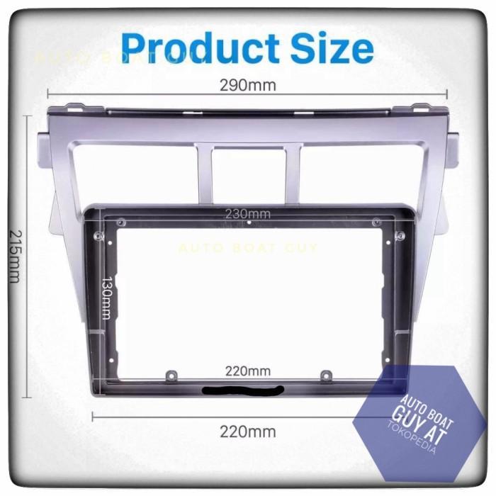 Frame Headunit Vios Limo Gen2 Gen 2 OEM Style No Gap Android 9 Inch