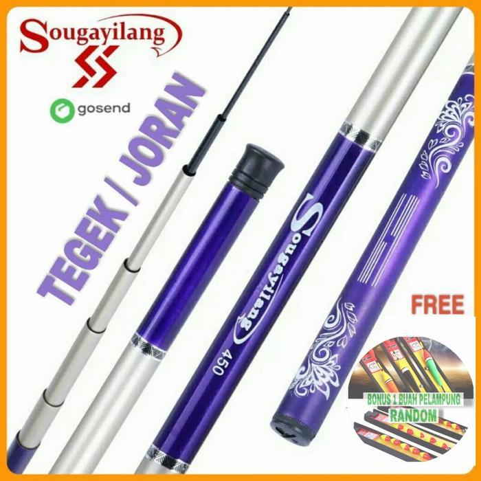 Joran Tegek Sougayilang Fishing Rod Blue Fishing Float Import
