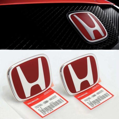 Honda Freed Emblem Red Honda Logo Jdm Depan Belakang