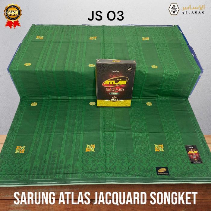 Al Asas Sarung Atlas Jaquard Songket Gold