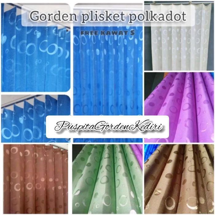 Gorden polkadot plisket model kawat S