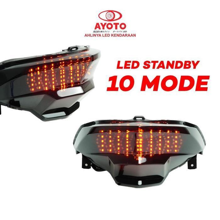 STOPLAMP AYOTO PNP BEAT FI BEAT DELUXE BEAT ESP VARIO NEW FULL SET RUNNING LED STANDBY 10 MODE