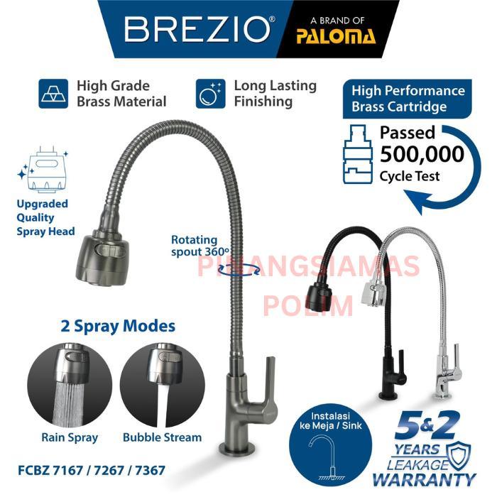 Paloma Brezio Kran Dapur Flexible Meja Dingin aja