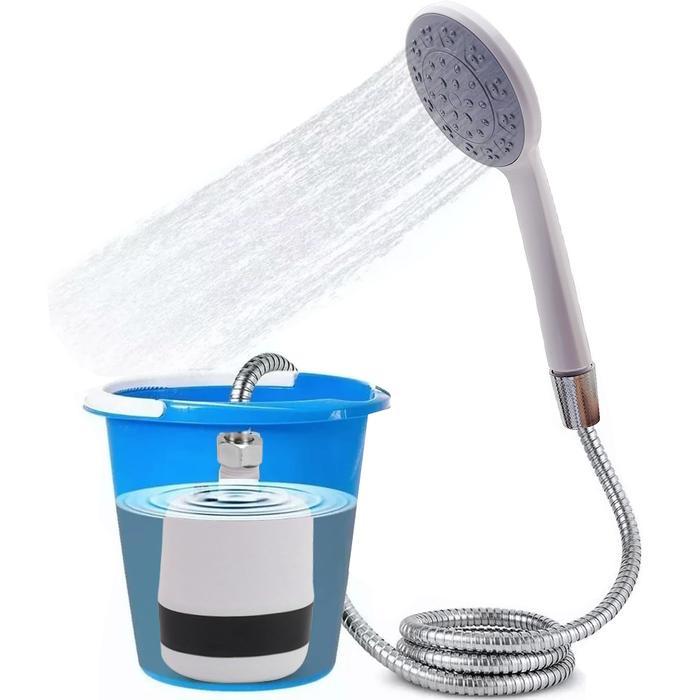 KS Portable Outdoor Shower KE805 - Shower Charger Set Sistem Baterai Charge - Mandi Di Mana Pun /