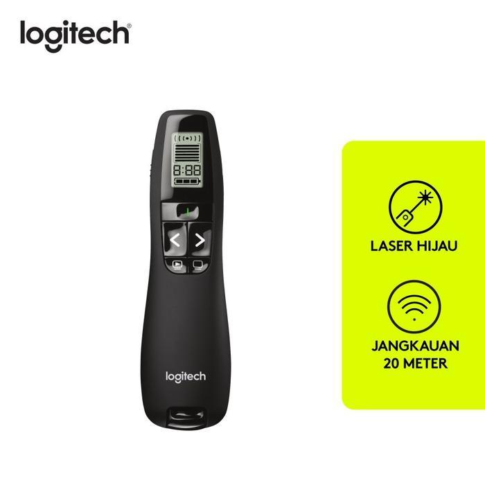 Logitech R800 Remote Pointer Presentasi Wireless Laser Hijau