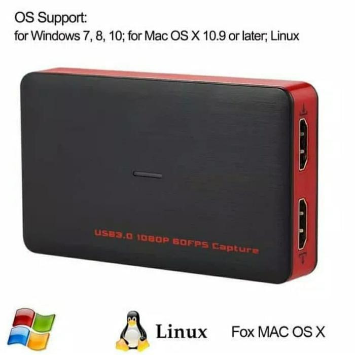 Video Capture 1080P HDMI (1 in + 1 out)To USB 3.0 dan type C