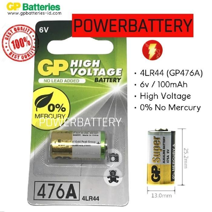 Baterai GP 476A 4LR44 6V High Voltage Alkaline Battery 100mAh