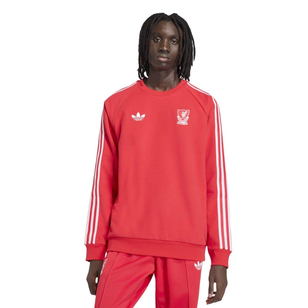 Liverpool FC adidas Originals Crew Sweat - Official LFC Jaket Original Pria