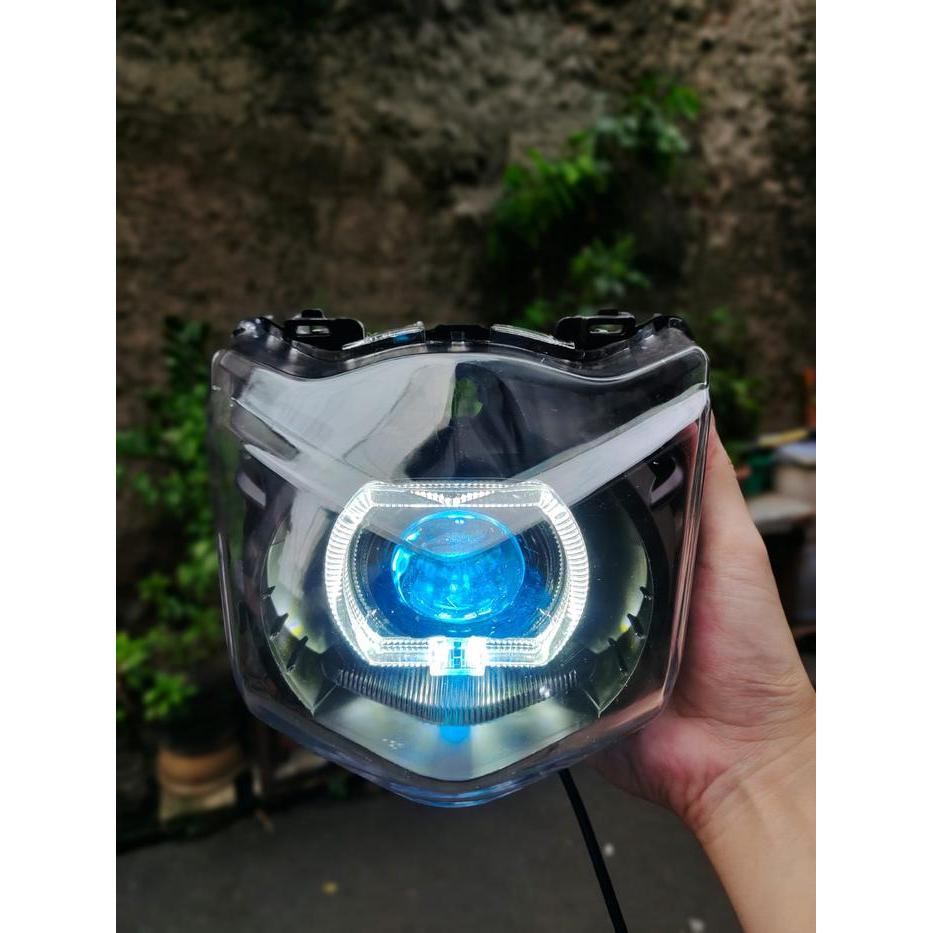 reflektor lampu depan BEAT KARBU 3inch biled ala2 LED super terang tinggal pasang
