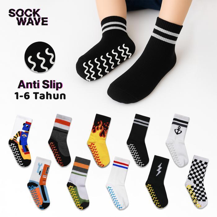 Kaos Kaki Playground Anti Slip Anak Tk Premium Sockwave 1 - 6 Tahun