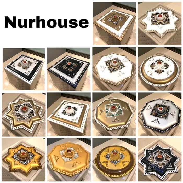 Lampu Plafon Fiting Hias Gypsum Ornamen Hiasan Plafon Pasti Promo