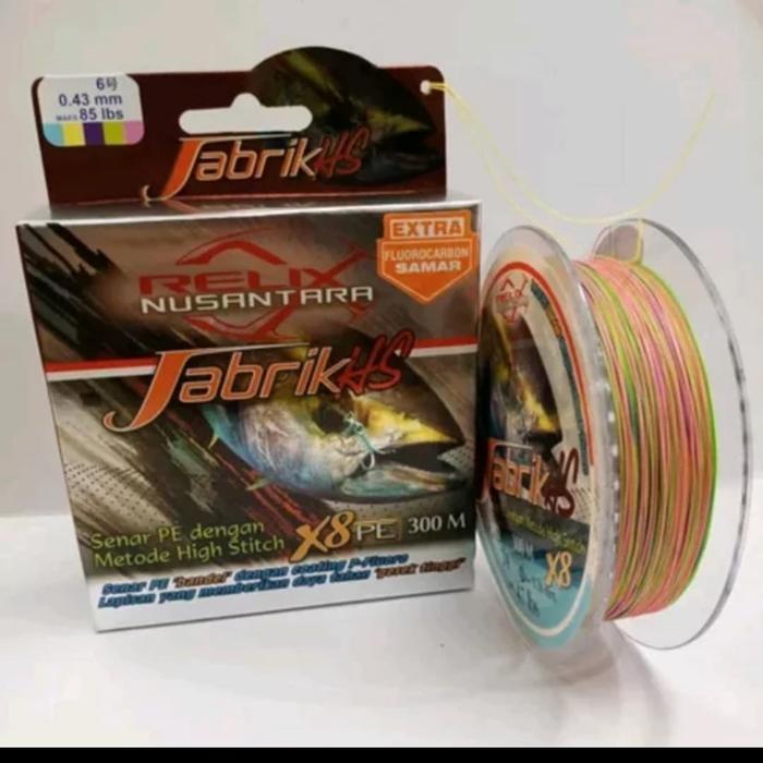 Senar Braid Relix Nusantara Jabrix X8 300 M Pe 6 85Lb