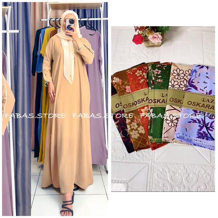 Terlaris Hilya Abaya Gamis Batwing Daily Cringkle Airflow Crinkle Muslim Wanita Kaftan Dress Syari