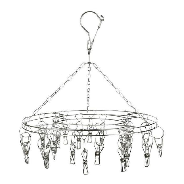 gantungan jemuran baju hanger 20 jepit stainless steel jepitan jemuran