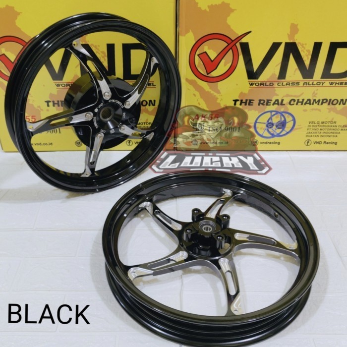 Baru | Velg Vnd New Speed Bintang Laut Vario 125/150 Vario 160 Ring 14 Vnd - - Hitam, vario160+adapt