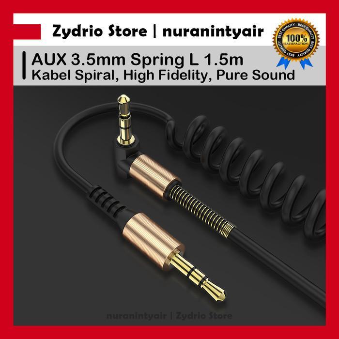 Kabel Aux Audio / Aux Cable 3.5Mm 1,5Meter L Shape Kabel Jack Pc Mobil Terbaik