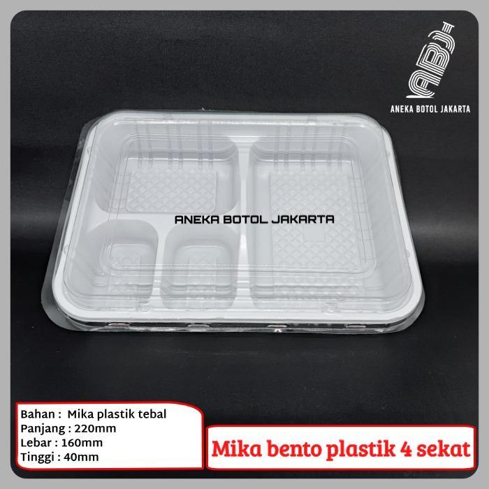 Mika plastik bento 4 sekat / mika bento 4 sekat RTR 224 BISA GOSEND