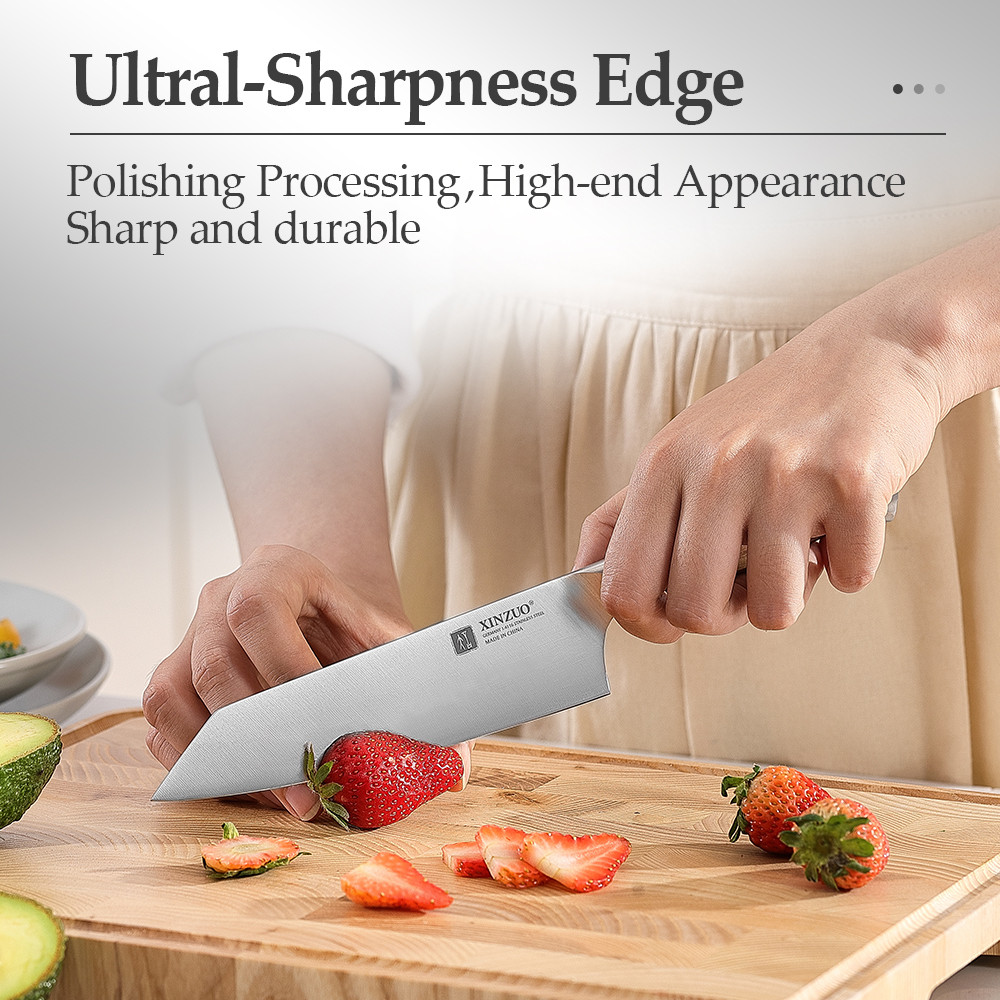 XINZUO 5.8 Inches Bunka Knife German 1.4116 Steel Kitchen-specific Chef's Knife Ergonomic Well