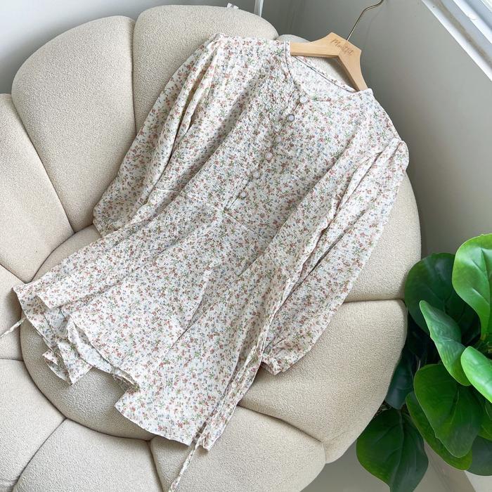 Sale- Hana Blouse Long Hana Blouse Motif Lucuu Floral Blouse