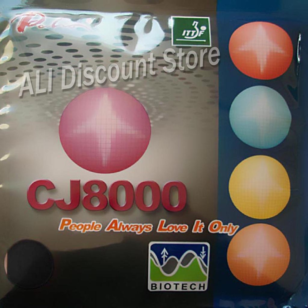 Palio CJ8000 BIOTECH (2-Side Loop Type) Pips-In Table Tennis (PingPong) Rubber With Sponge (36-38 de