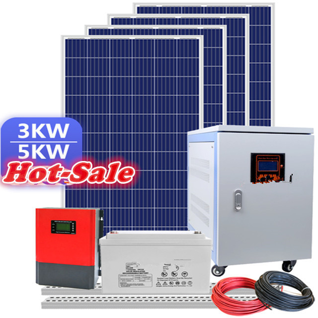 Solar panel 5000 watt system 5kva complete household mini solar system price off-grid 5 kW