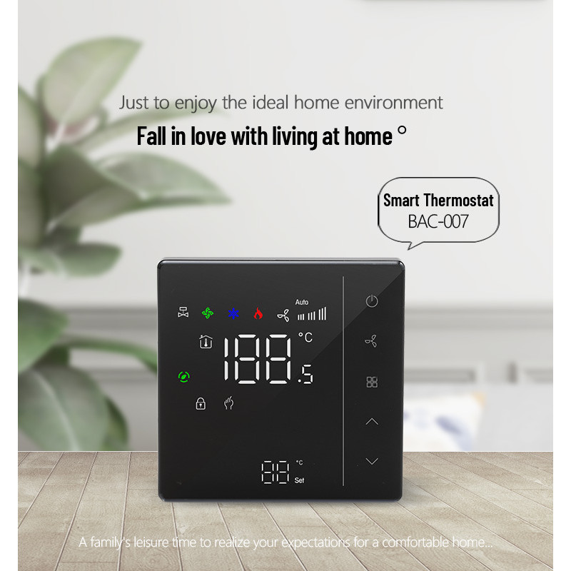 Central Air Conditioning Control Panel Fan Coil Thermostat Remote Networked Tuya Smart Thermostat Su