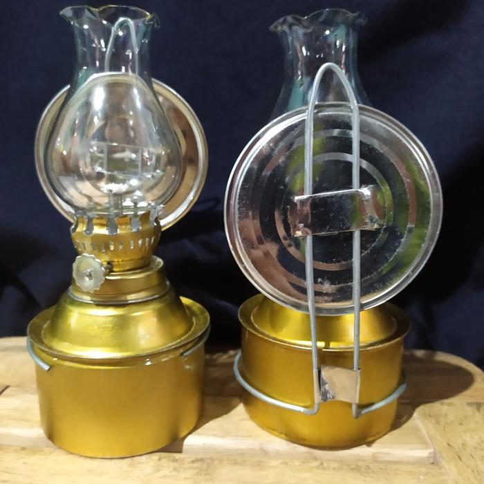 LAMPU TEPLOK KACA - LAMPU SUMBU MINYAK TANAH - LAMPU JAMAN OLD