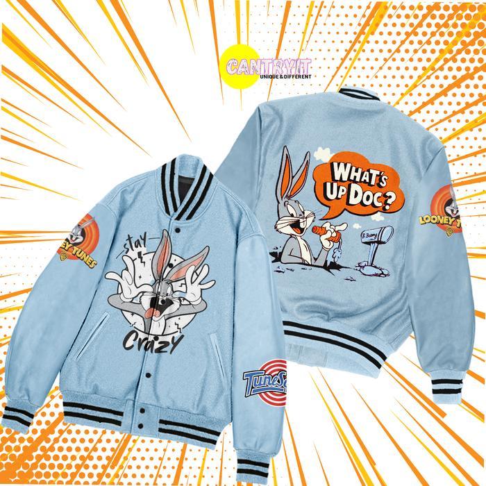 Jaket Varsity Unisex Baseball Fullprint BUGS BUNNY