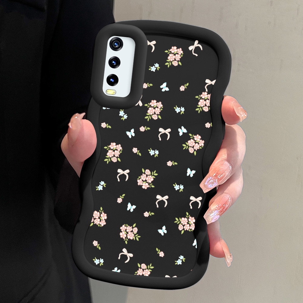 Casing Hp Untuk VIVO Y20i Y20S Y12S Y20 Y12A G 2021 Case Softcase Kesing Soft Cassing Mode Bunga 026