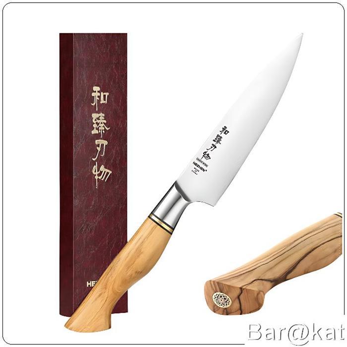 HEZHEN Master Series 5'' 14C28N Steel Utility Knife Dapur Profesional Pisau Cukur Tajam, Ergonomis