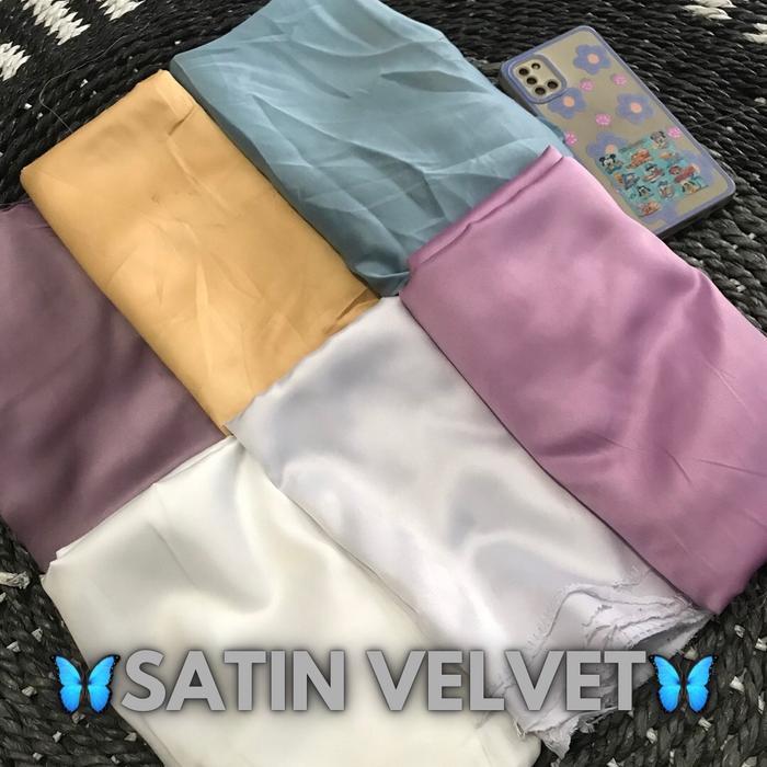 (TERBARU) SATIN VELVET Furing Brokat Anti Kusut