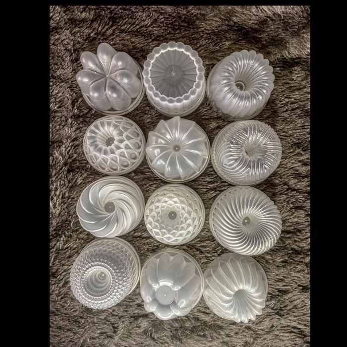 (Isi 12pcs) Cetakan Pudding Mini Viral Cetakan kue putu ayu Bolu Loyang Import Mini Plastik Premium