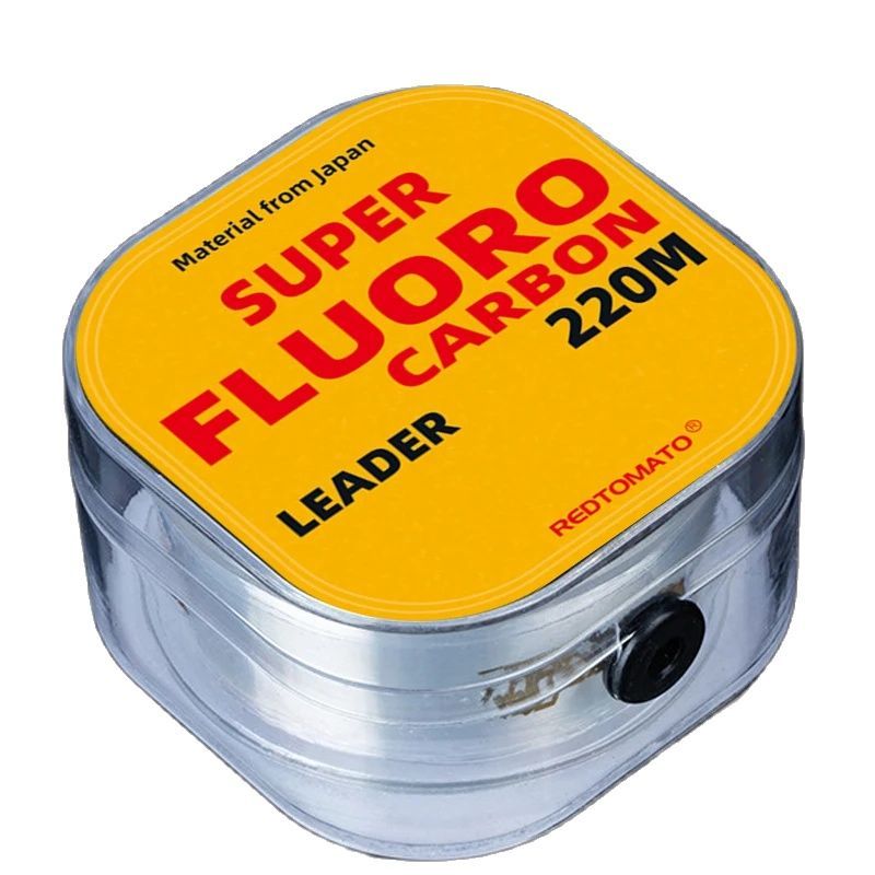 REDTOMATO Fishing Line Fluorocarbon Coated 220M Clear Carbon Fiber Leader Line Fly Fishing Line