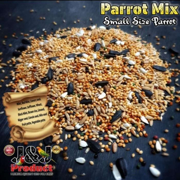 PAKAN MAKANAN PARROT MIX PM 10 KG TERNAK LOVEBIRD PARKIT FALK ROSELA PARROT MIX J&J