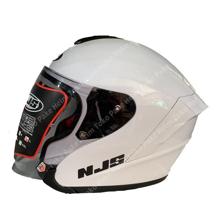 HELM NJS KAIROZ PUTIH WHITE HALF FACE ORIGINAL 100% KODE 211
