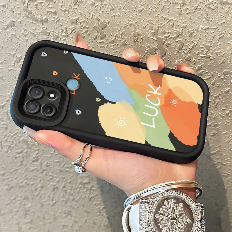 Casing Hp Untuk OPPO A15 A15s A35 Case Pelangi cat Kasing Premium Matte Cesing Compatible Kesing Sil