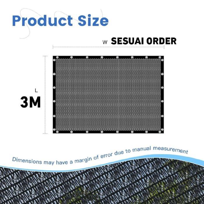 N3W Paranet Jaring HDPE 90% Kualitas Premium Lebar 3 Meter Anti Sinar Matahari Tahan Lama Cocok