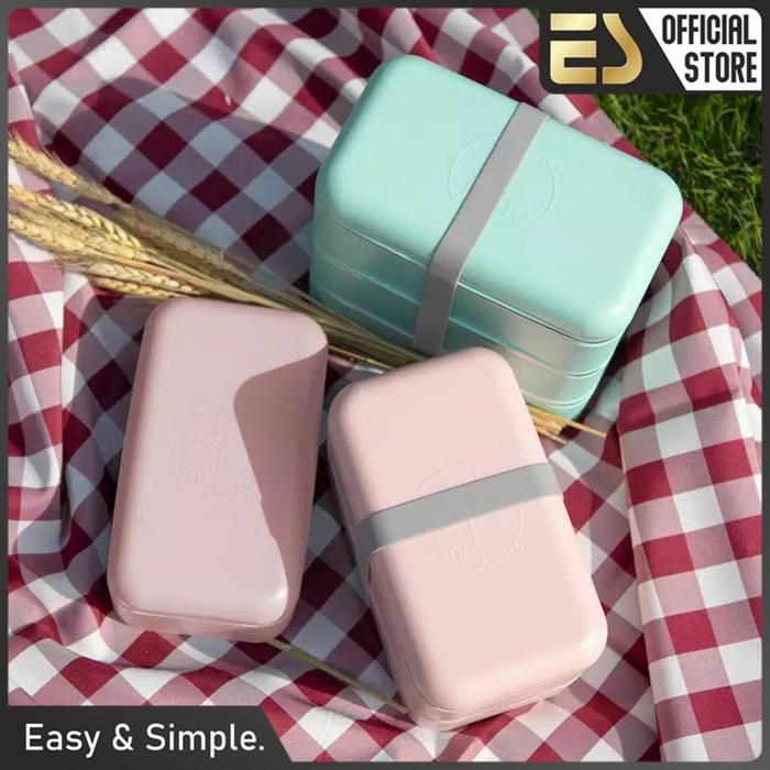 ES Kotak Bekal Susun Stainless Sus 304 Kotak Makan Minimalis