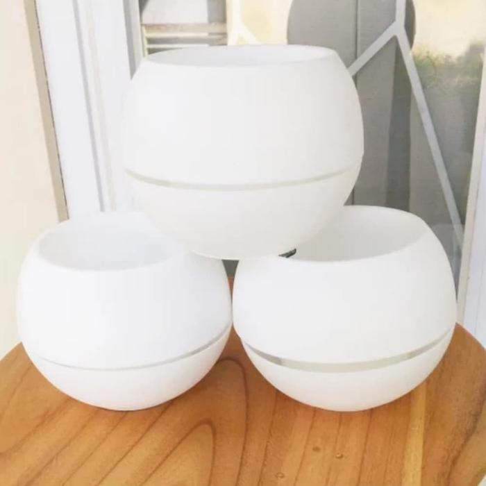 POT PLASTIK BUNDAR BOLA-vas bulat bola