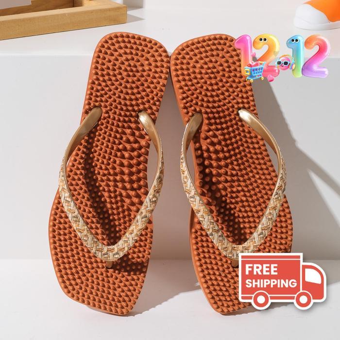 Sandal Refleksi Kesehatan Sandal Trekkers Rematik Motif Duri Kecil