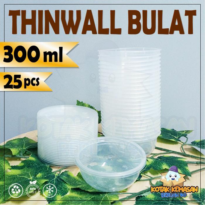 Thebest- Mangkok Plastik 400 ml Mangkok Plastik Bulat Cup Puding Thinwall