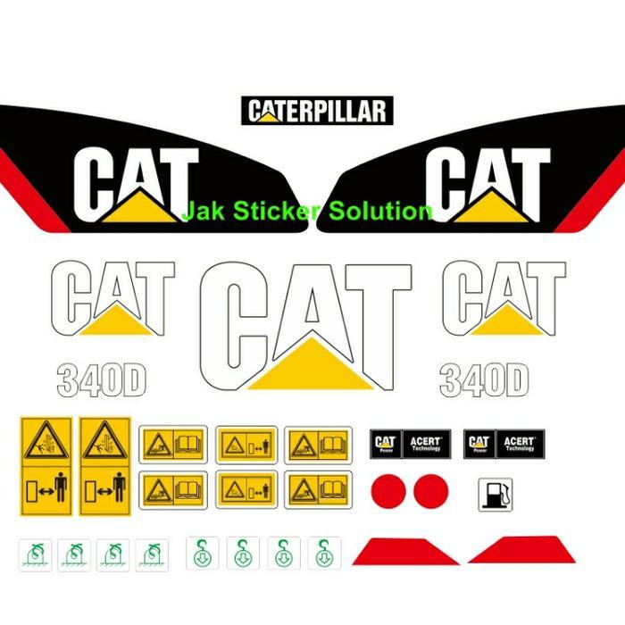 Stiker Excavator Cat 340D