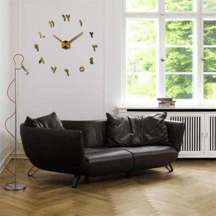 Jam Dinding Besar DIY Taffware Model Angka Arab Hitam Y3756